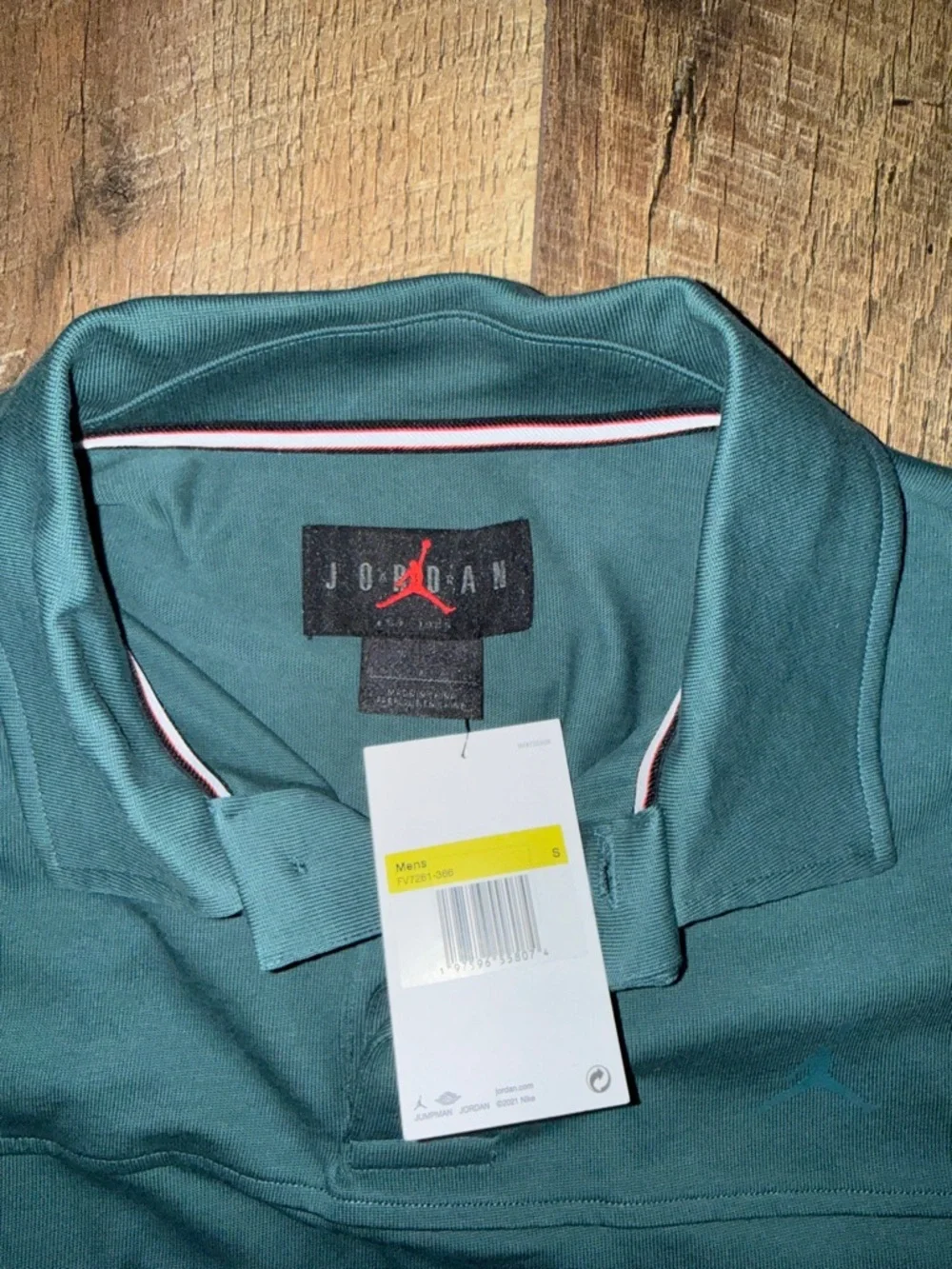 Jordan Long Sleeve Polo in Forest Green